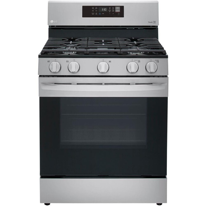 5.8 CF / 30" Gas Range, Convection, Air Fry, ThinQ Stainless